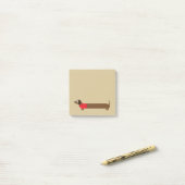 かわいく長いダックスフントのイラストレーション ポストイット (デスク上)