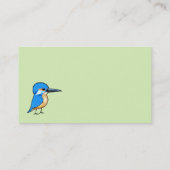 かわいく青いカワセミの鳥 名刺 (裏面)