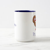 かわいく青いパパくまのコーヒー・マグ ツートーンマグカップ (中央)
