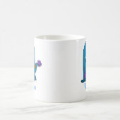 かわいく青いモンスターのギタリスト コーヒーマグカップ (中央)