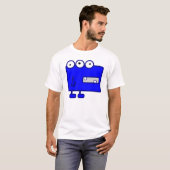かわいく青い漫画モンスター Tシャツ (正面フル)
