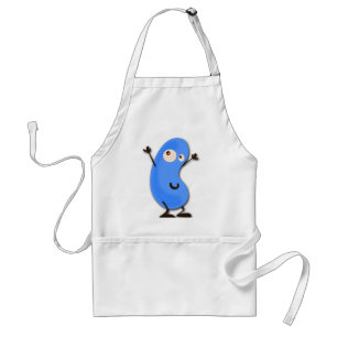 かわいく青い豆モンスター スタンダードエプロン