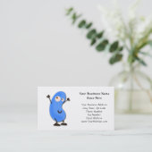 かわいく青い豆モンスター 名刺 (スタンド正面)