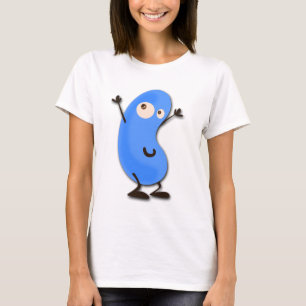 かわいく青い豆モンスター Tシャツ