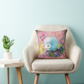 かわいく青いHedegehog クッション (椅子)