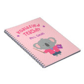 かわいく面白いしゃれのコアラの先生 ノートブック (右側)