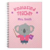 かわいく面白いしゃれのコアラの先生 ノートブック (正面)