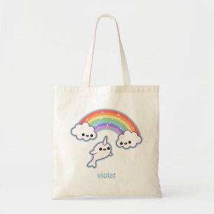 かわいく飛んでいるなNarwhal トートバッグ
