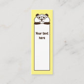 かわいく黄色いパンダのしおりのメモ スキニー名刺 (正面)