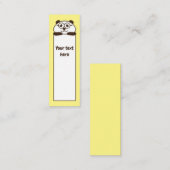 かわいく黄色いパンダのしおりのメモ スキニー名刺 (正面/裏面)