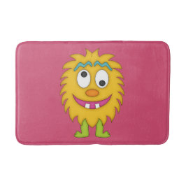 かわいく黄色いモンスター子供 バスマット