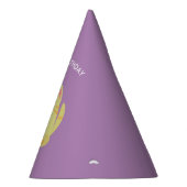 かわいく黄色い猫の子供の誕生日 パーティーハット (右)