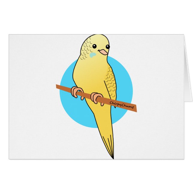 かわいく黄色いBudgie (正面横)