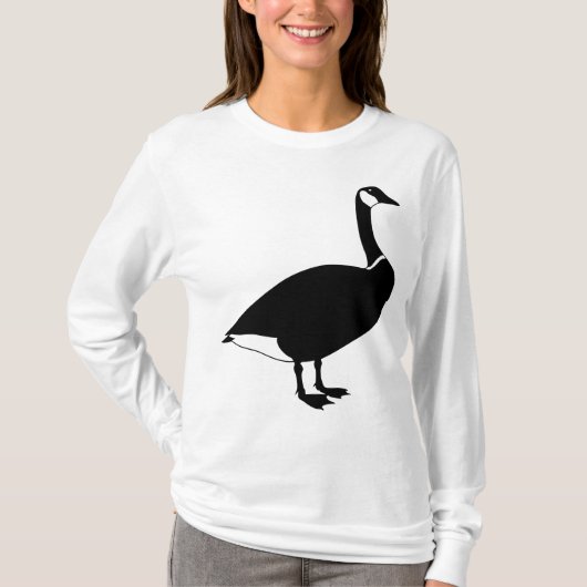 かわいく黒いカナダのガチョウ Tシャツ (正面)
