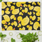 かわいく黒いゴム製アヒル キッチンタオル (折り畳み)