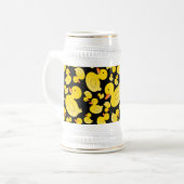 かわいく黒いゴム製アヒル ビールジョッキ (正面左)