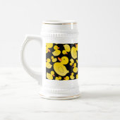 かわいく黒いゴム製アヒル ビールジョッキ (左)