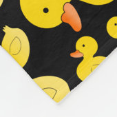 かわいく黒いゴム製アヒル フリースブランケット (角)