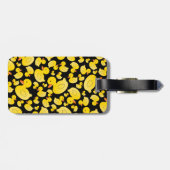 かわいく黒いゴム製アヒル ラゲッジタグ (裏面横)