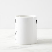 かわいく黒い東洋の子ネコ-猫好きの芸術 コーヒーマグカップ (中央)