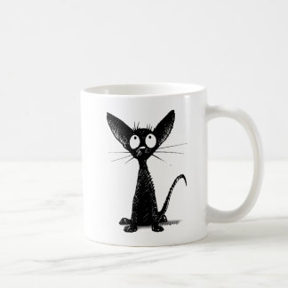 かわいく黒い東洋の子ネコ-猫好きの芸術 コーヒーマグカップ