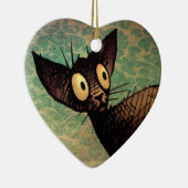 かわいく黒い東洋猫 セラミックオーナメント (右)