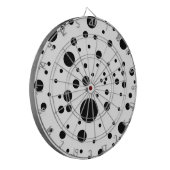 かわいく黒く及び白いDalmatian点 ダーツボード (正面左)