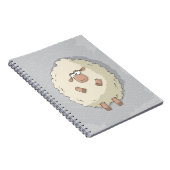 かわいく、おもしろいで巨大なヒツジのイラストレーション ノートブック (右側)