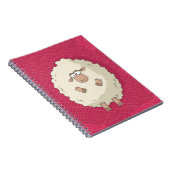 かわいく、おもしろいで巨大なヒツジのイラストレーション ノートブック (右側)