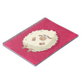 かわいく、おもしろいで巨大なヒツジのイラストレーション ノートブック (左側)