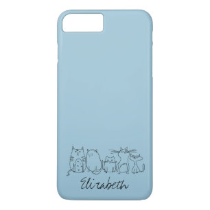 かわいく、おもしろいで熱狂するな猫の女性 iPhone 8 PLUS/7 PLUSケース