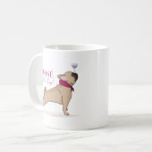 かわいく、おもしろいなフレンチ・ブルドッグのマグ コーヒーマグカップ (正面左)