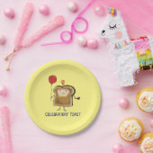 かわいく、おもしろいな祝いのトースト ペーパープレート (パーティー)