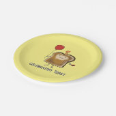 かわいく、おもしろいな祝いのトースト ペーパープレート (アングル)