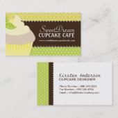 かわいく、お洒落なカップケーキのベーカリーの名刺 名刺 (正面/裏面)
