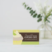 かわいく、お洒落なカップケーキのベーカリーの名刺 名刺 (スタンド正面)