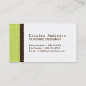 かわいく、お洒落なカップケーキのベーカリーの名刺 名刺 (裏面)