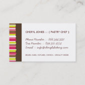 かわいく、お洒落なカップケーキのベーカリーの名刺 名刺 (裏面)