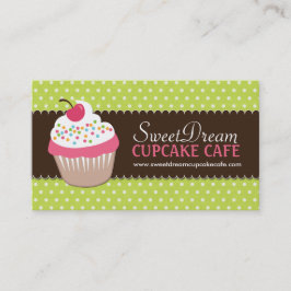 かわいく、お洒落なカップケーキのベーカリーの名刺 名刺