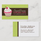 かわいく、お洒落なカップケーキのベーカリーの名刺 名刺 (正面/裏面)