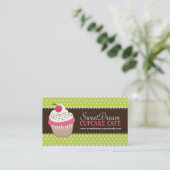 かわいく、お洒落なカップケーキのベーカリーの名刺 名刺 (スタンド正面)