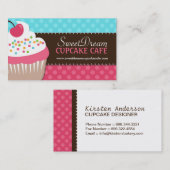 かわいく、お洒落なカップケーキのベーカリーの名刺 名刺 (正面/裏面)