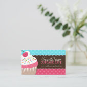 かわいく、お洒落なカップケーキのベーカリーの名刺 名刺 (スタンド正面)