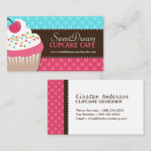 かわいく、お洒落なカップケーキのベーカリーの名刺 名刺 (正面/裏面)