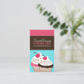 かわいく、お洒落なカップケーキのベーカリーの名刺 名刺 (スタンド正面)