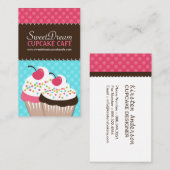 かわいく、お洒落なカップケーキのベーカリーの名刺 名刺 (正面/裏面)