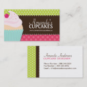 かわいく、お洒落なカップケーキのベーカリーの名刺 名刺 (正面/裏面)