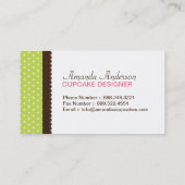 かわいく、お洒落なカップケーキのベーカリーの名刺 名刺 (裏面)