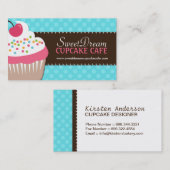かわいく、お洒落なカップケーキのベーカリーの名刺 名刺 (正面/裏面)