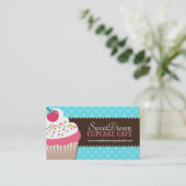 かわいく、お洒落なカップケーキのベーカリーの名刺 名刺 (スタンド正面)